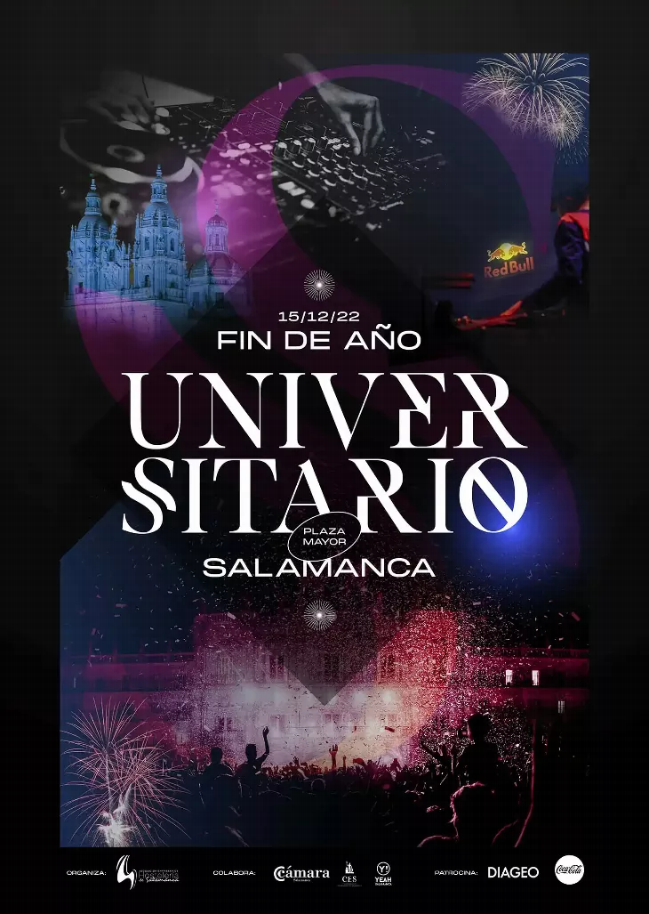 Cartel Oficial Nochevieja Universitaria de Salamanca 2022