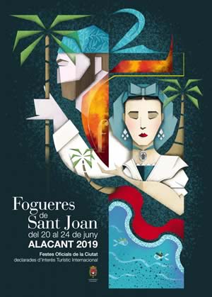 Cartel Fiestas de San Juan de Alicante - Fogueres 2019